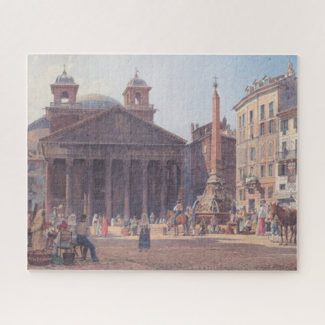 Pantheon and Piazza della Rotonda in Rome, Italy Jigsaw Puzzle (Horizontal)