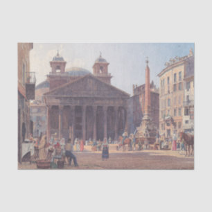 Pantheon and Piazza della Rotonda in Rome, Italy Tissue Paper