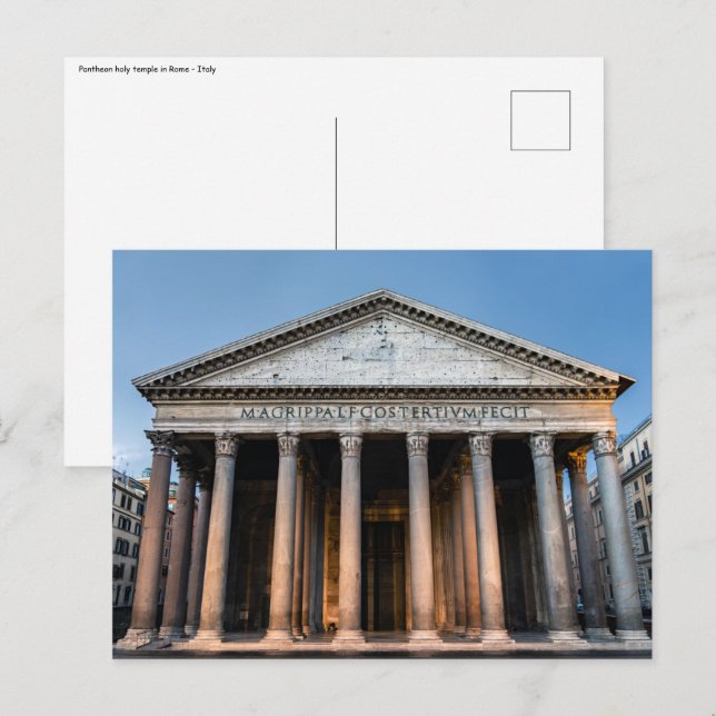 Pantheon holy temple at dawn - Rome, Italy Postcard (Front/Back)