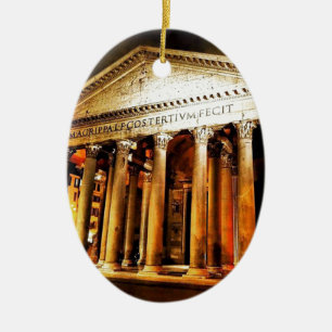 Pantheon In Rome Ceramic Tree Decoration