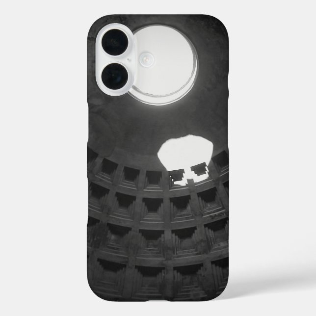 Pantheon Light Skull Rome Italy Black and White Case-Mate iPhone Case (Back)