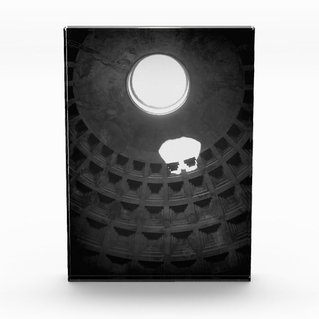 Pantheon Light Skull Rome Italy Black and White Photo Block (Front)
