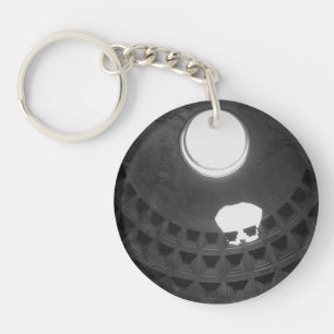 Pantheon Light Skull Rome Italy with Handwriting Key Ring