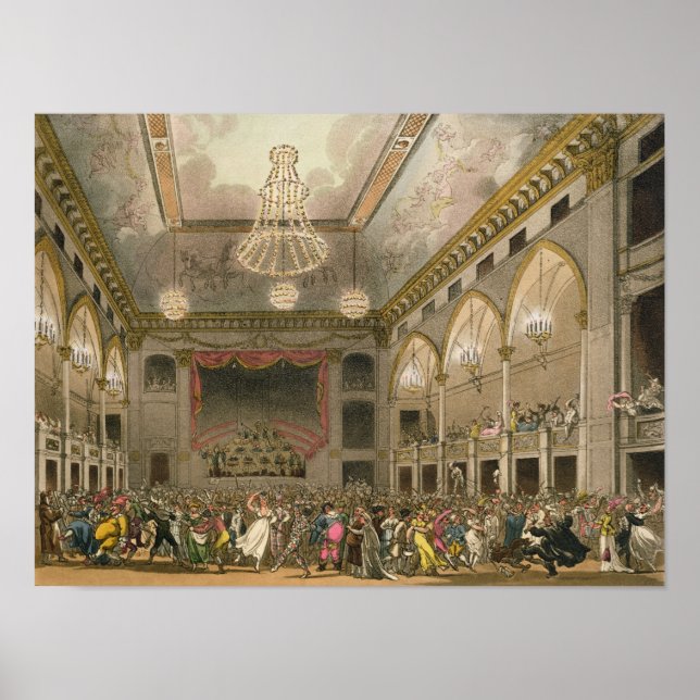 Pantheon Masquerade from 'Ackermann's Microcosm Poster (Front)