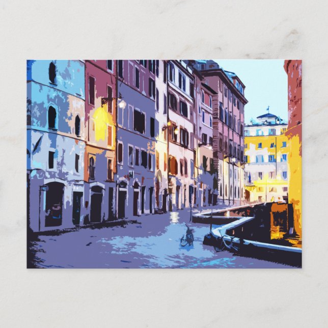 Pantheon Rome Italy Street View  Postcard (Front)