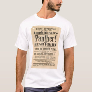 Panther and Bear Fight Advertisement (1293A) T-Shirt