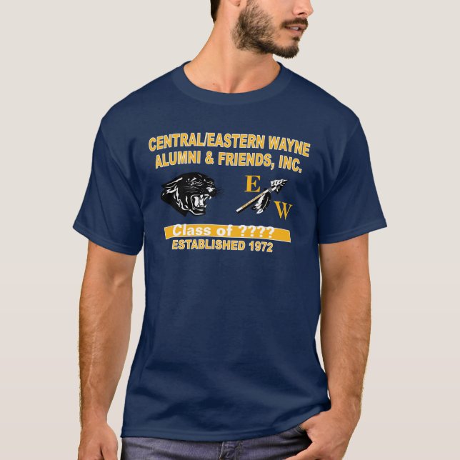 Panther and Trending EW Navy Blue T-Shirt (Front)