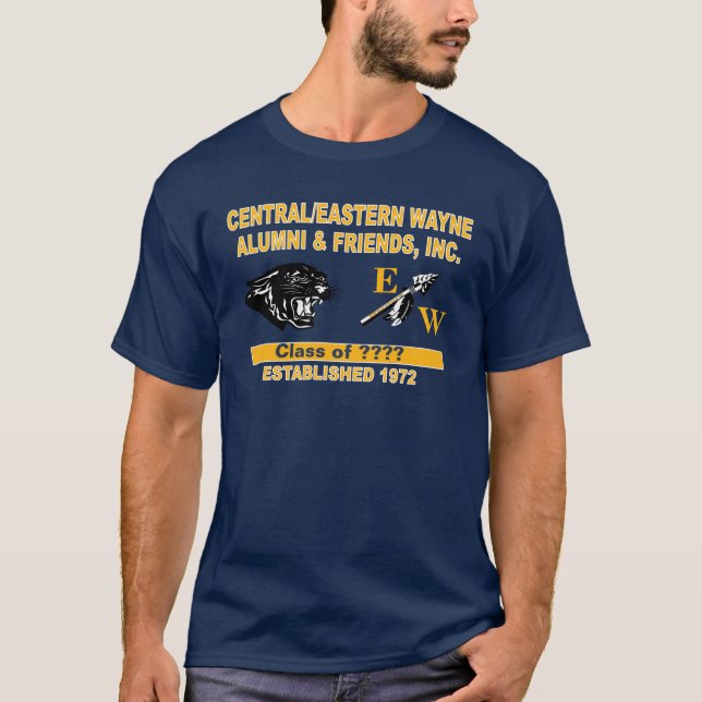 Panther and Trending EW Navy Blue T-Shirt (Front)