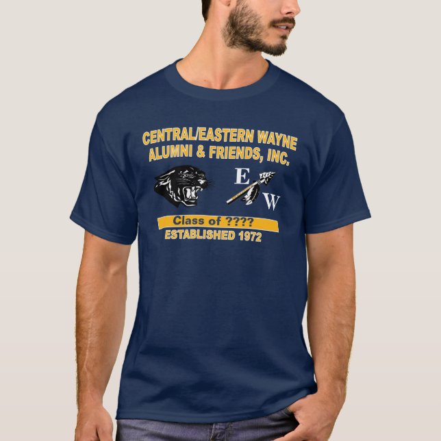 Panther and Trending EW Navy Blue T-Shirt (Front)
