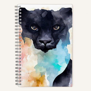 Panther Black Wild Animal Nature Watercolor Art Notebook