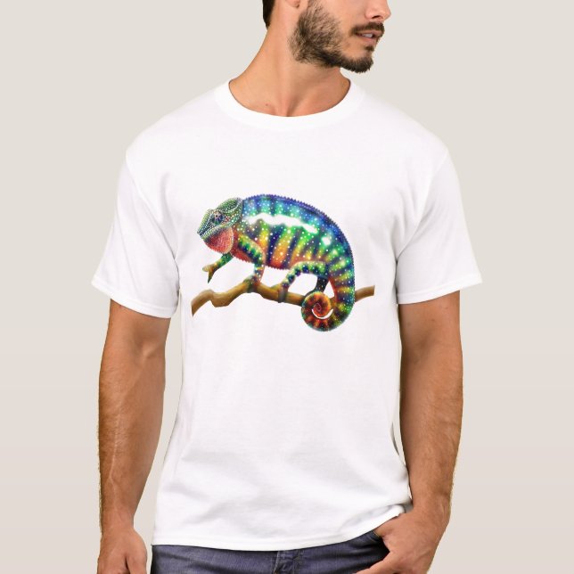 Panther Chameleon Lizard T-Shirt (Front)