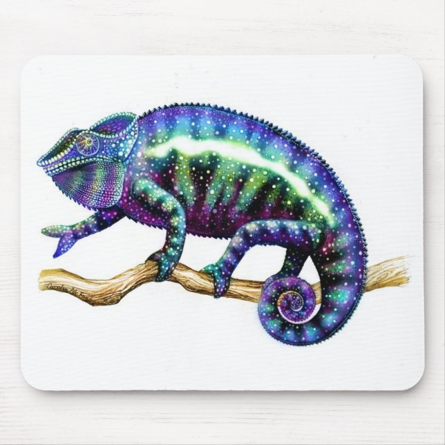Panther Chameleon Showing his True Colours Mouse Mat (Front)