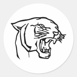 Panther Classic Round Sticker