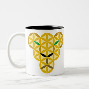 Panther Cub Of Life - Sacred Animals. Two-Tone Coffee Mug
