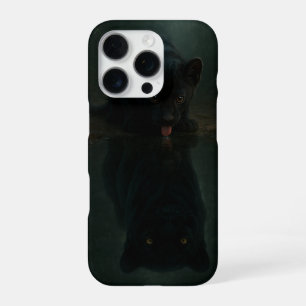 Panther Cub Reflection – Dark Jungle Wildlife Art iPhone 16 Pro Case
