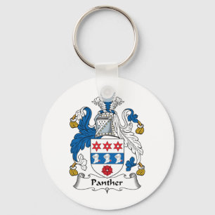 Panther Family Crest Key Ring