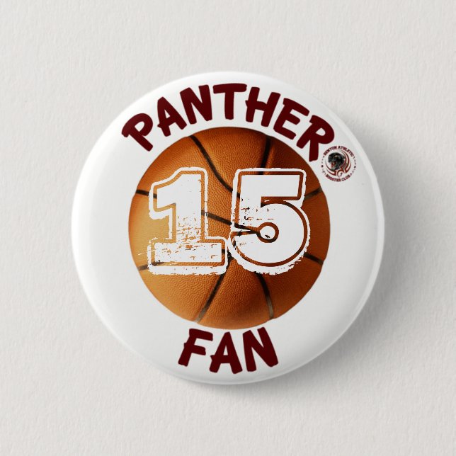 Panther Fan Basketball Button sponsored by BABC (Front)
