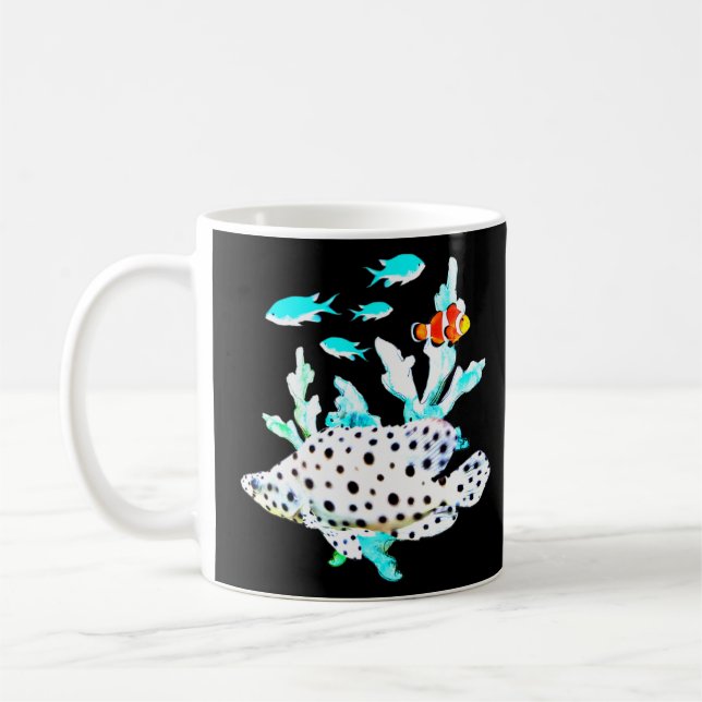 Panther Grouper Clown Fish Saltwater Tropical Aqua Coffee Mug (Left)