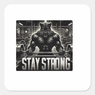 Panther Gym Square Sticker