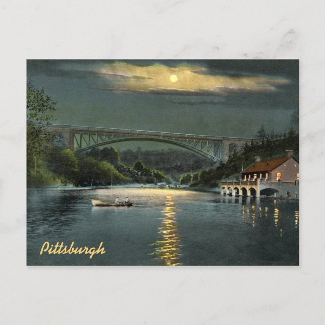 Panther Hollow Lake Vintage Postcard (Front)