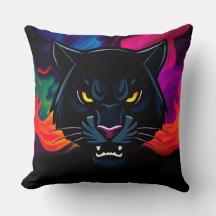 Panther Illustration Highlighting Creativity Cushion