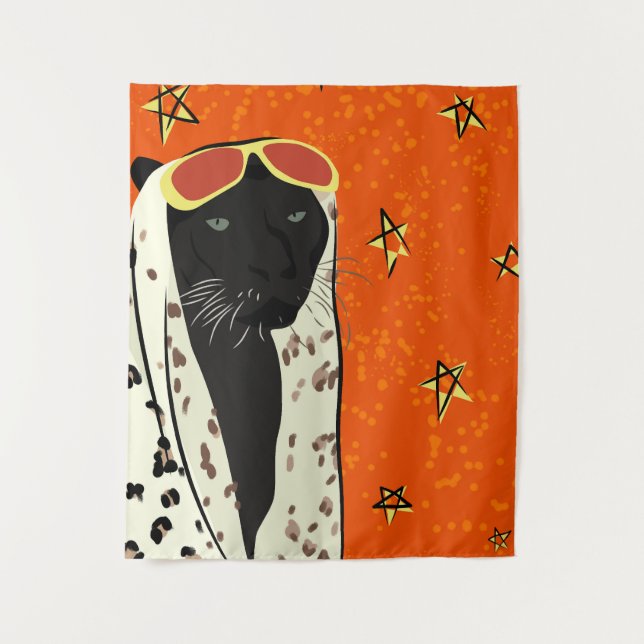 Panther in Style Tapestry (Front)