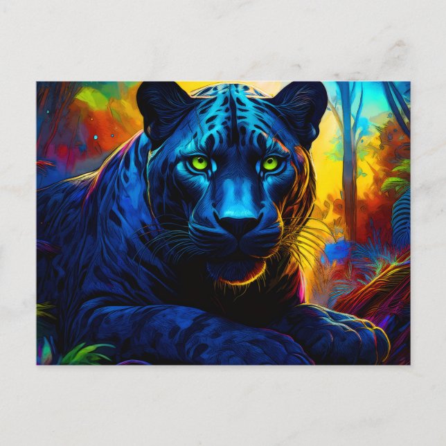 PANTHER in WILD colour Postcard (Front)