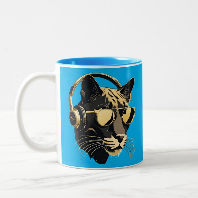 Panther Jammin' Two-Tone Coffee Mug (Left)