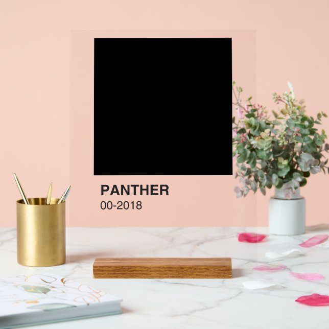 Panther Movie Black - Clear Background Acrylic Sign (Wedding)