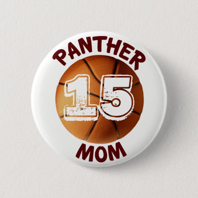 Panther Mum Basketball Button (Front)