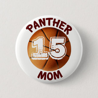 Panther Mum Basketball Button