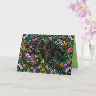 Panther on the Prowl Surreal Jungle  Card