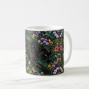 Panther on the Prowl Surreal Jungle Coffee Mug