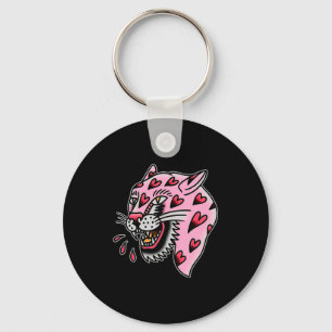 Panther Pink X Heart Love Traditional Flash Premiu Key Ring
