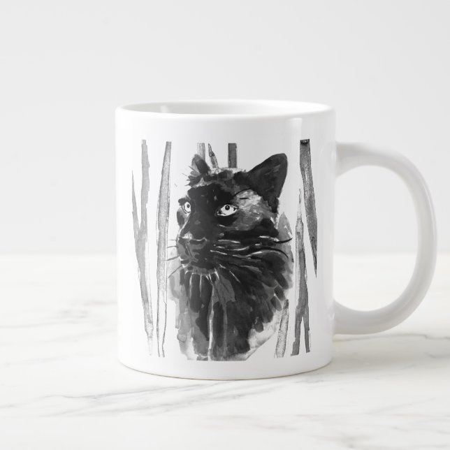 Panther Portrait Large Coffee Mug (Right)