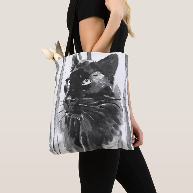 Panther Portrait Tote Bag (Close Up)