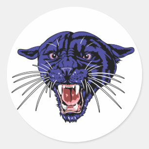Panther Roar Classic Round Sticker