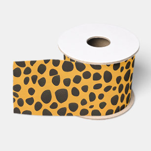 Panther Spots Animal Skin pattern Grosgrain Ribbon