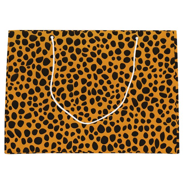 Panther Spots Animal Skin pattern Large Gift Bag (Front)