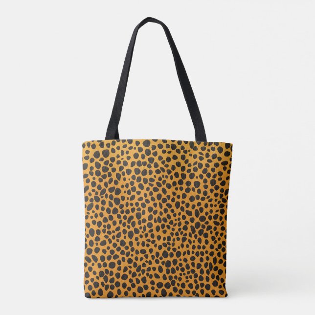 Panther Spots Animal Skin pattern Tote Bag (Back)