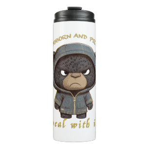 Panther Stubborn Deal With It Cute Adorable Funny  Thermal Tumbler