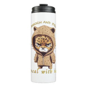 Panther Stubborn Deal With It Cute Adorable Funny  Thermal Tumbler