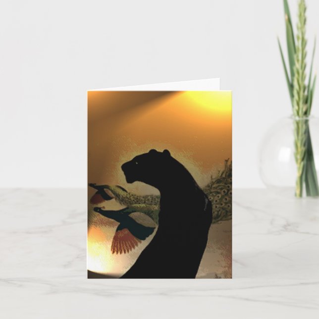 Panther Sunset Note Card (Front)