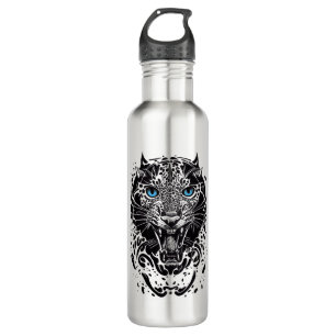 Panther Wild Animal Nature Illustration Art Tattoo 710 Ml Water Bottle