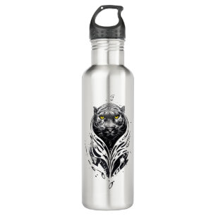 Panther Wild Animal Nature Illustration Art Tattoo 710 Ml Water Bottle