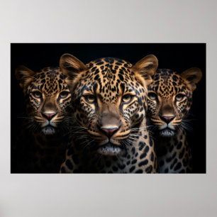 Panther Wild Animal Portrait Fierce Power Poster