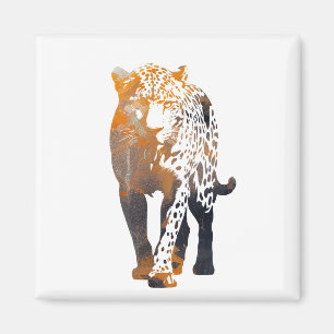 Panther Wildlife Nature Illustration Silhouette Magnet