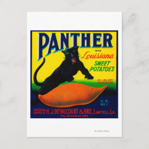 Panther Yam LabelLawtell, LA Postcard
