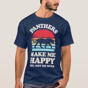 Panthers Make Me Happy Sunset Retro for Men Women  T-Shirt