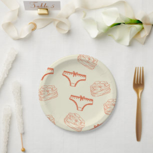 panties and pancakes paper plate